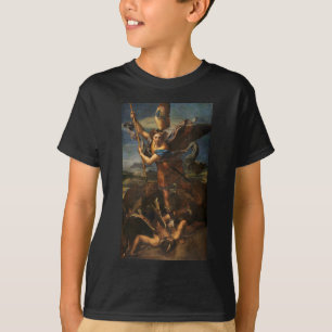 サタンに勝利する聖ミカエル Tシャツ