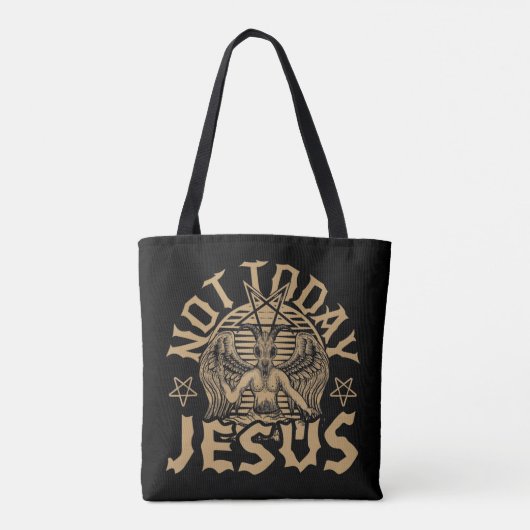 サタンのバプホメットSatan今日ではないイエスの戦車TopIf トートバッグ (裏面)