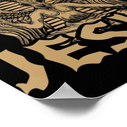 サタンのバプホメットSatan今日ではないイエスの戦車TopIf ポスター (角)