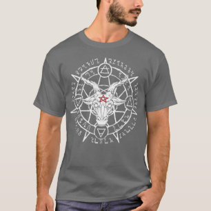 サタンのヤギの頭バプホメット悪魔の崇拝者 Tシャツ
