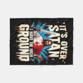 サタンの上で私は高地ハッピーイーストを持っている フリースブランケット (正面(横))