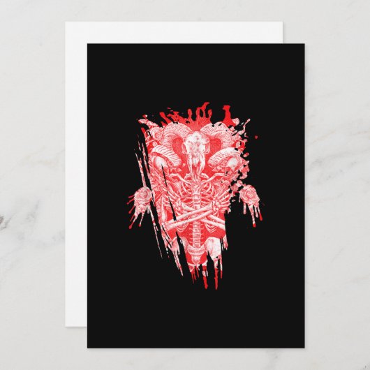 サタンの教会ギフトすべての雹ヤギのサタンのバプホーム シーズンカード (正面/裏面)