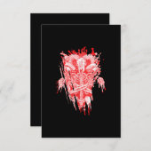 サタンの教会ギフトすべての雹ヤギのサタンのバプホーム 出欠カード (正面/裏面)