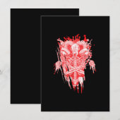 サタンの教会 ギフト すべての賛美 ゴート サタニック バフォメット 招待状 (正面/裏面)