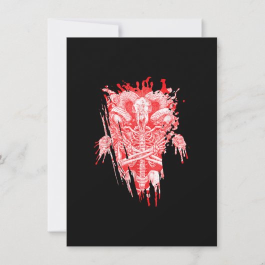 サタンの教会 ギフト すべての賛美 ゴート サタニック バフォメット 招待状 (正面)