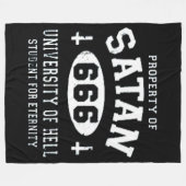 サタンの財産 フリースブランケット (正面(横))