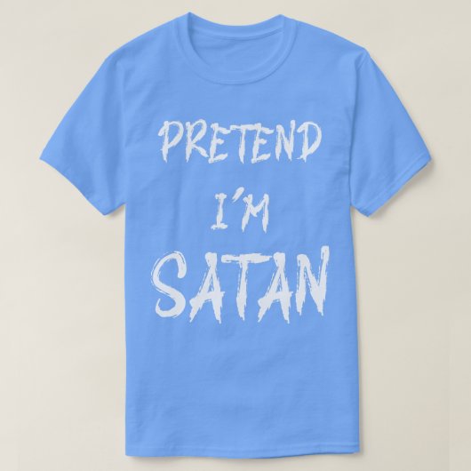 サタンの面白いハロウィーンの衣装を装う Tシャツ (デザイン正面)