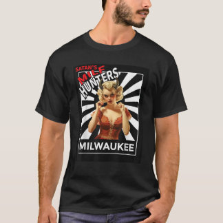 サタンのMILFハンターズオブミルウォーキーレトロShe Devil Tシャツ