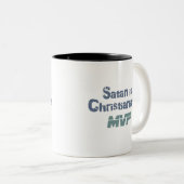 サタンはキリスト教のMVPである ツートーンマグカップ (正面右)
