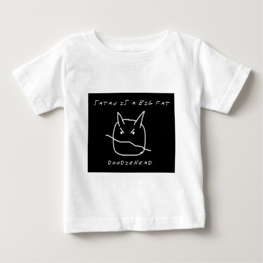 サタンは太った大食漢だ ベビーTシャツ (正面)