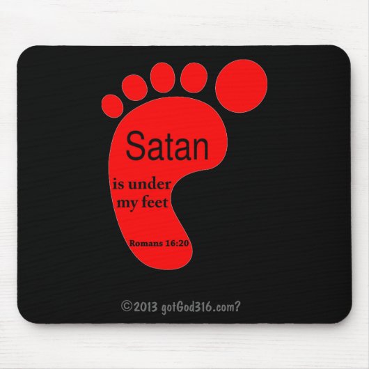 サタンは私の足の下にgotGod316.com? マウスパッド (正面)