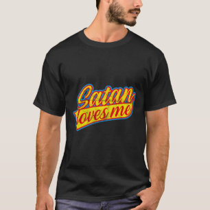 サタンは私を愛するオカルトバプホメット死ブラックメタルA Tシャツ