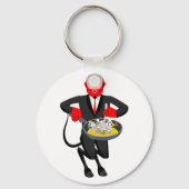 サタンは罪人を邪悪なキーチェーンを放つ キーホルダー (正面)