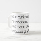 サタンもしは悪事を罰する…引用文 コーヒーマグカップ (正面左)