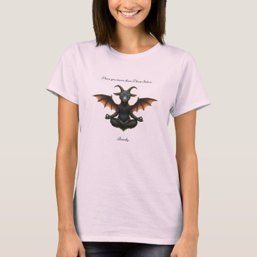 サタンより愛してる ゴスロリ ユーモア Tシャツ (正面)