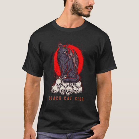 サタンキャットサタン悪魔の悪魔Kitten 666猫Occ Tシャツ (正面)