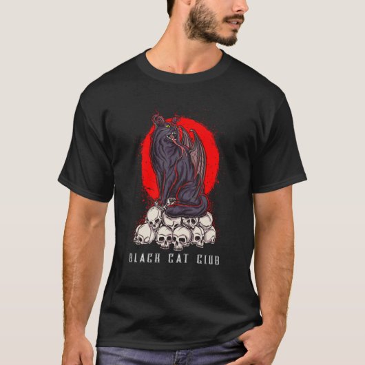 サタンキャットサタン悪魔の悪魔Kitten 666猫Occ Tシャツ (正面)