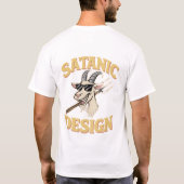 サタンデザインメンズベーシックTシャツ👕✅ Tシャツ (裏面)