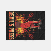 サタンデビルズプレスボディビル フリースブランケット (正面(横))