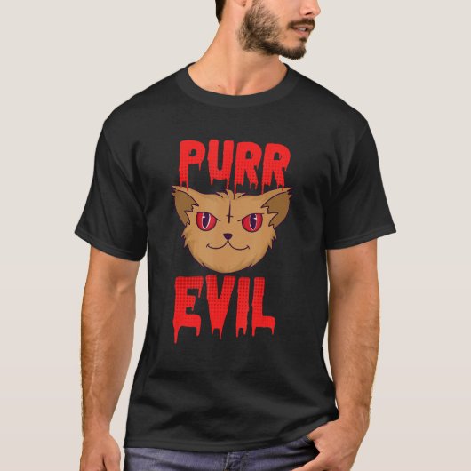 サタンプリン悪魔魔猫 Tシャツ (正面)