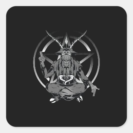 サタン山羊 スクエアシール (正面)