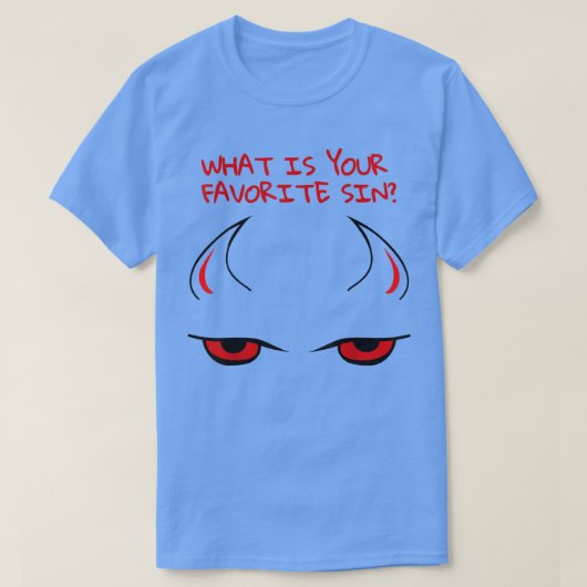 サタン悪魔の罪おかしなハロウィーンの衣装 Tシャツ (デザイン正面)