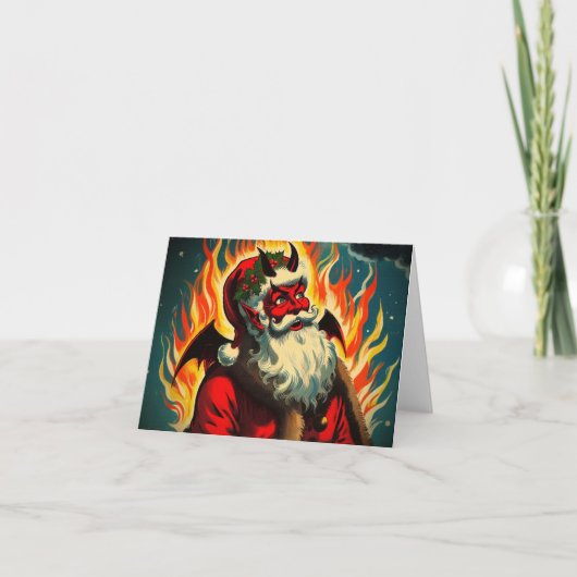 サタン折り畳みグリーティングカード カード (正面)