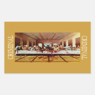 サタン最後の夕食のシール 長方形シール