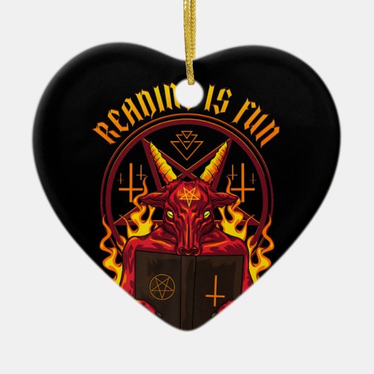 サタン異教のヤギ保険料 セラミックオーナメント (正面)