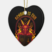 サタン異教のヤギ保険料 セラミックオーナメント (左)