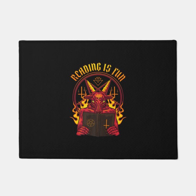 サタン異教のヤギ保険料 ドアマット (正面)