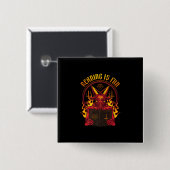 サタン異教のヤギ保険料 缶バッジ (正面&裏面)