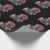 サタン・キャット・オカルトキッテン・ゴシック動おもしろい物 ラッピングペーパー (角)