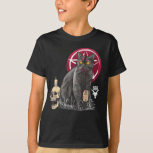 サタン・キャット・オカルトキッテン・ゴシック動おもしろい物 Tシャツ