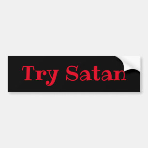 サタン、赤は黒 バンパーステッカー