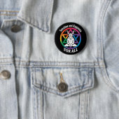 サタンLGBTQプライドのための日差しと幸福 缶バッジ (インサイチュ)