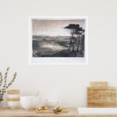 サターの水車とカルロマ渓谷の眺め ポスター (キッチン)