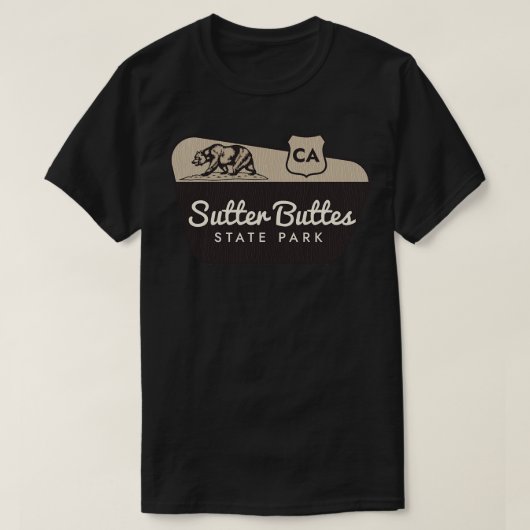 サタービュッテ州パークカリフォルニアウェルカムサイン Tシャツ (デザイン正面)