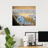 サターンのリサイクルリングや輪 ポスター (ホームオフィス)