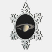サターンガス巨大惑星(Cassini) スノーフレークピューターオーナメント (右)