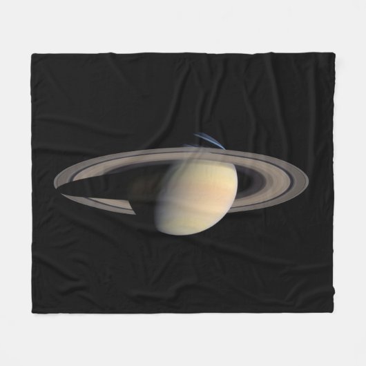 サターンガス巨大惑星(Cassini) フリースブランケット (正面(横))