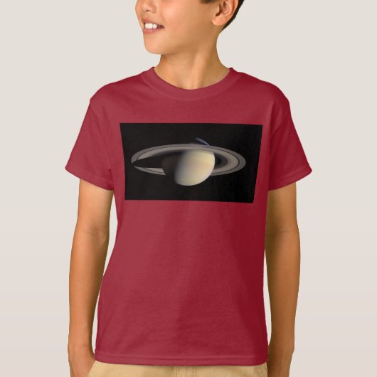サターンガス巨大惑星(Cassini) Tシャツ (正面)
