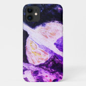 サターンライジングパープル宇宙惑星 Case-Mate iPhoneケース (裏面)