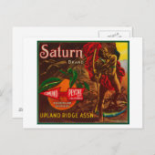 サターンOrange LabelUpland、CA ポストカード (正面/裏面)