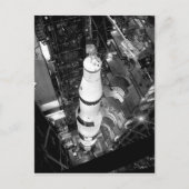 サターンVのヴィンテージ白黒写真 ポストカード (正面)