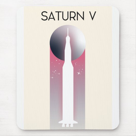 サターンVアポロ宇宙アート マウスパッド (正面)