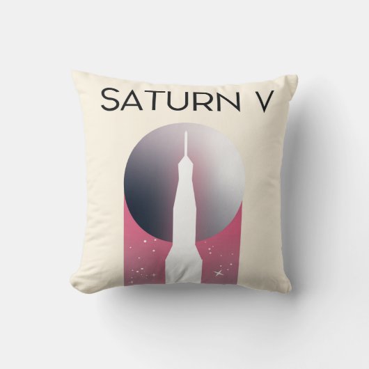 サターンV アポロ宇宙アート クッション (正面)