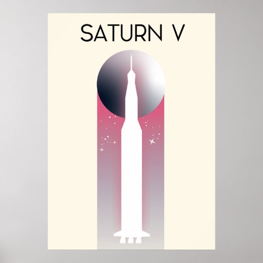 サターンV アポロ宇宙アート ポスター (正面)