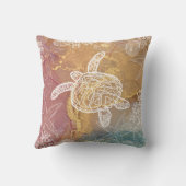 サチュートルスターフィッシュビーチシーシェルパターン クッション (裏面)