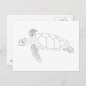 サチュートル大人着色はがき ポストカード (正面/裏面)